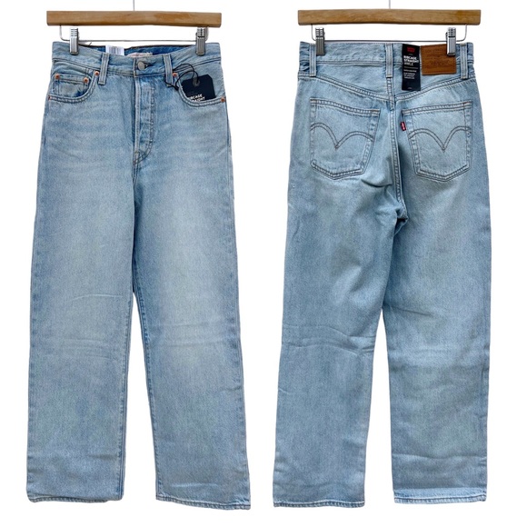 Levi’s Ribcage Straight Ankle High Waist Middle Road Wash Womens 31x27 NEW - Picture 2 of 7